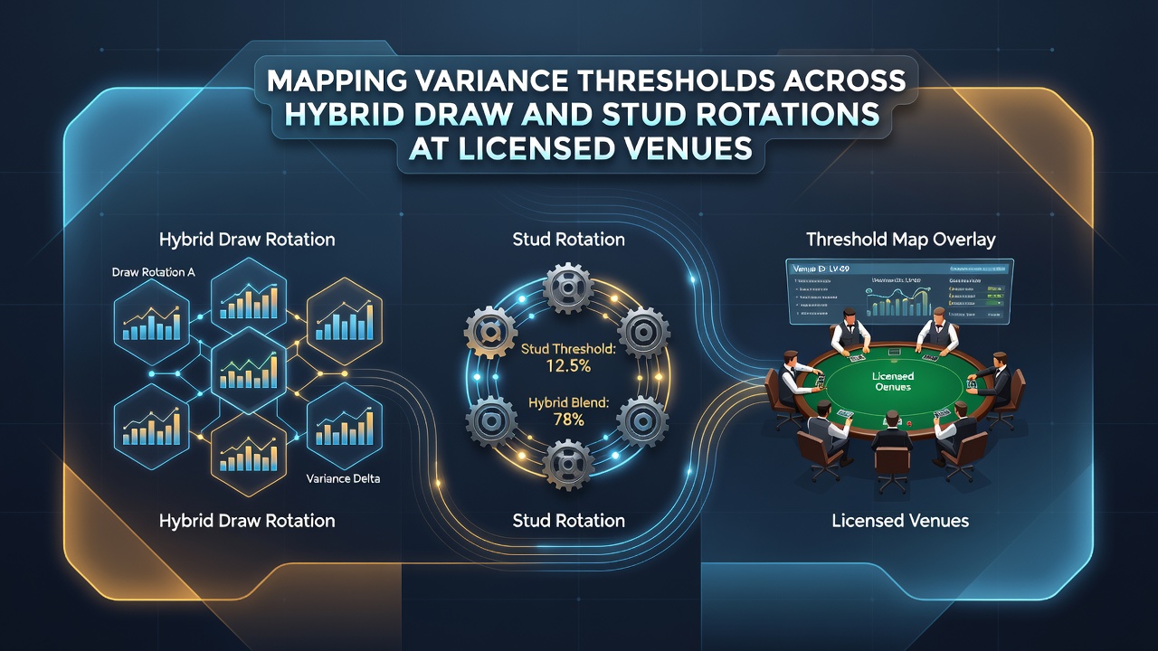 Chart showing variance thresholds mapped across hybrid draw and stud poker rotations at licensed cardrooms