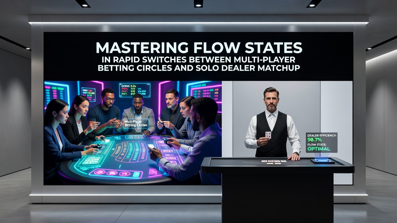 Close-up of a blackjack dealer layout next to a poker table edge with chips and cards visible
