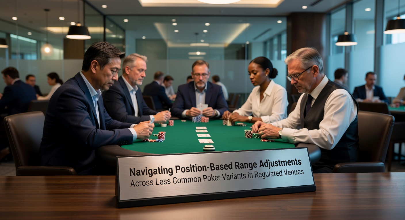 Poker table layout showing positional dynamics in a regulated casino setting