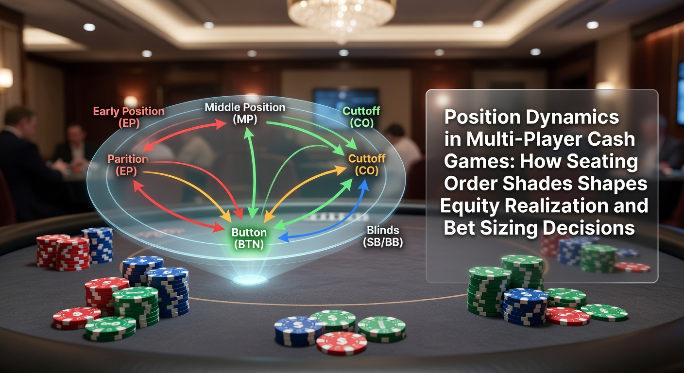 Diagram showing poker table positions with dealer button and player seating order in a cash game setting