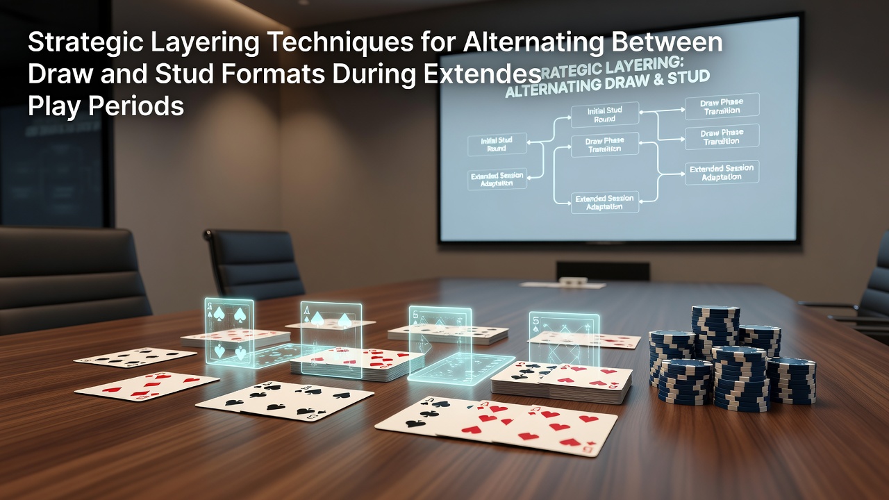 Players transitioning between draw and stud poker tables during extended sessions